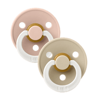 BIBS Pacifier 2 PK Blush Glow/ Vanilla Glow Bibs Pacifier Lil Tulips