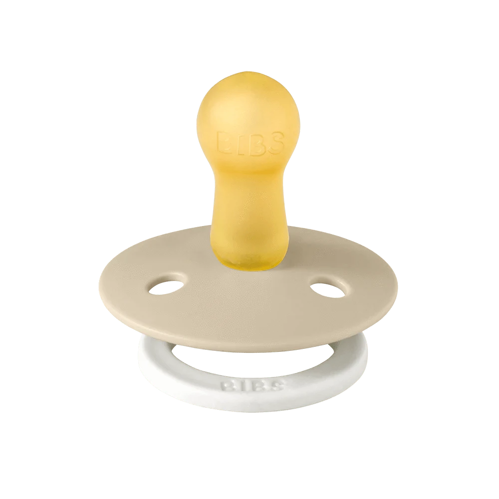 BIBS Pacifier 2 PK Vanilla Glow/Dark Oak Glow Bibs Pacifier Lil Tulips