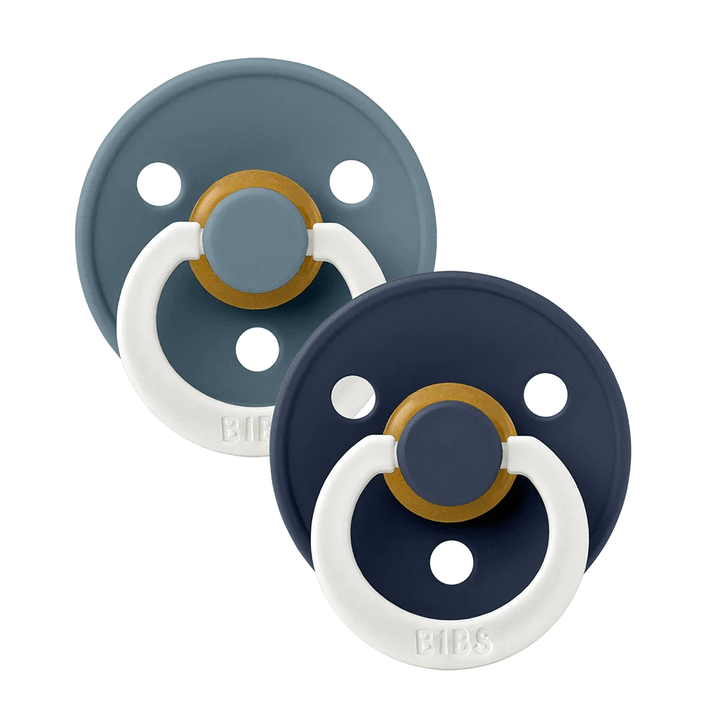 BIBS Pacifier Colour GLOW 2 PACK - Petrol/Deep Space Bibs Pacifier Lil Tulips