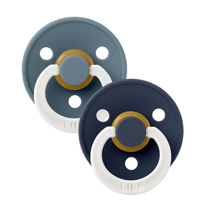 BIBS Pacifier Colour GLOW 2 PACK - Petrol/Deep Space Bibs Pacifier Lil Tulips