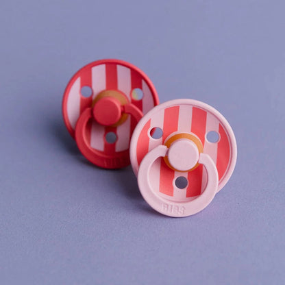BiBS Pacifier Studio Colour 2 Pack Block - Baby Pink Coral mix Bibs Pacifier Lil Tulips