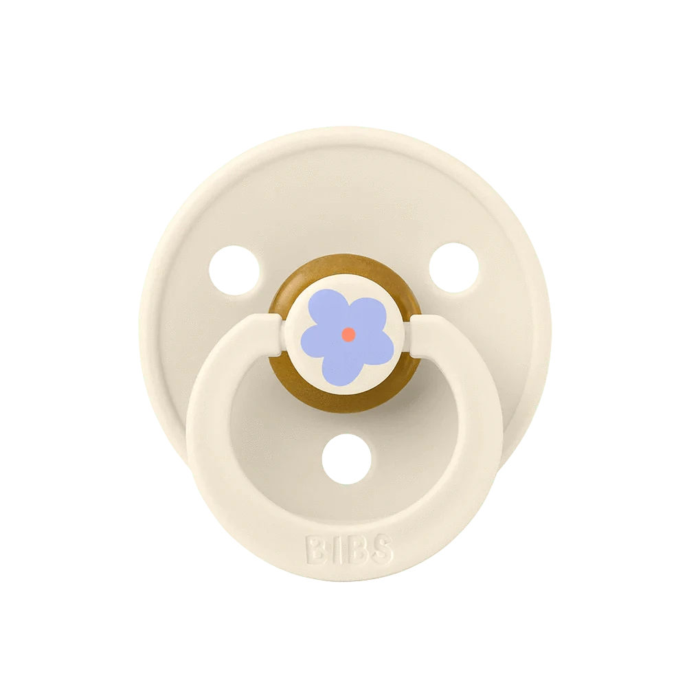 BiBS Pacifier Studio Colour 2 Pack Jasmine - Ivory Mix Bibs Pacifier Lil Tulips
