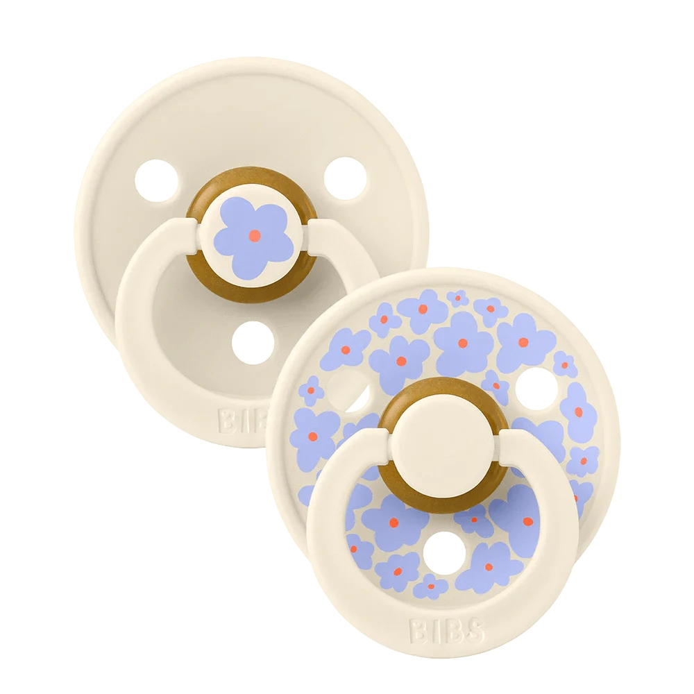BiBS Pacifier Studio Colour 2 Pack Jasmine - Ivory Mix Bibs Pacifier Lil Tulips