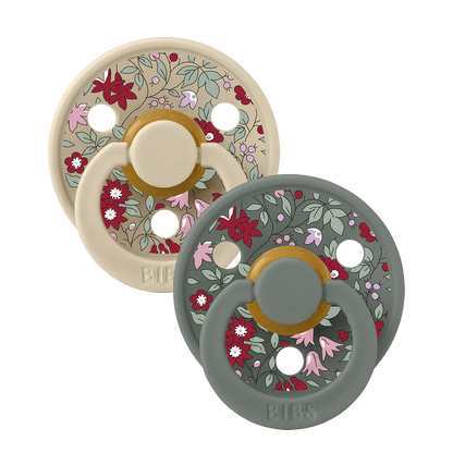 BIBS x LIBERTY Colour 2 Pack Chamomile Lawn - Pine Mix Bibs Pacifier Lil Tulips