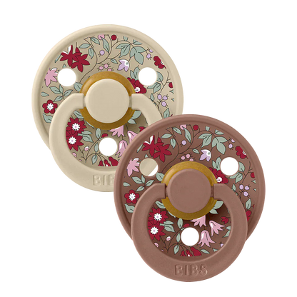 BIBS x LIBERTY Colour 2 Pack Chamomile Lawn - Woodchuck Mix Bibs Pacifier Lil Tulips