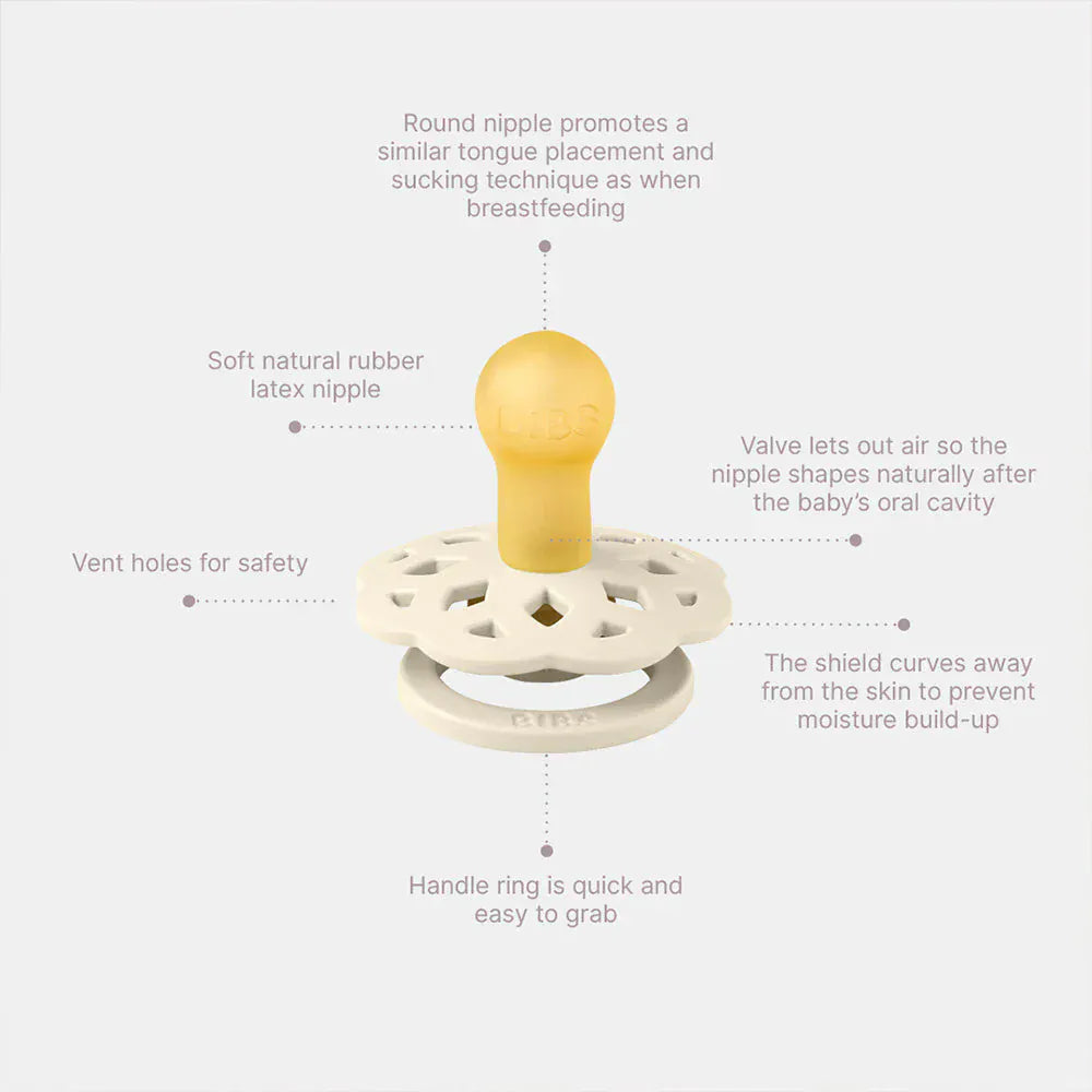 BIBS x LIBERTY Colour 2 Pack Oscar Meadow - Petal Mix Bibs Pacifier Lil Tulips