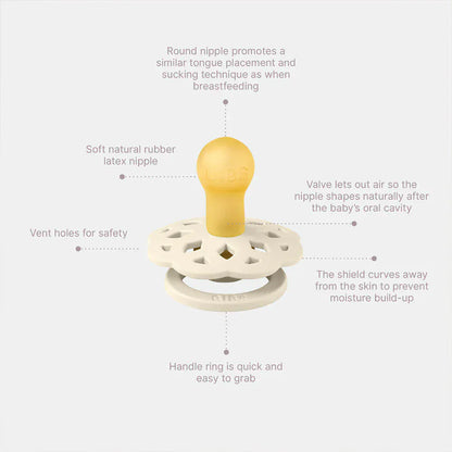 BIBS x LIBERTY Colour 2 Pack Oscar Meadow - Petal Mix Bibs Pacifier Lil Tulips