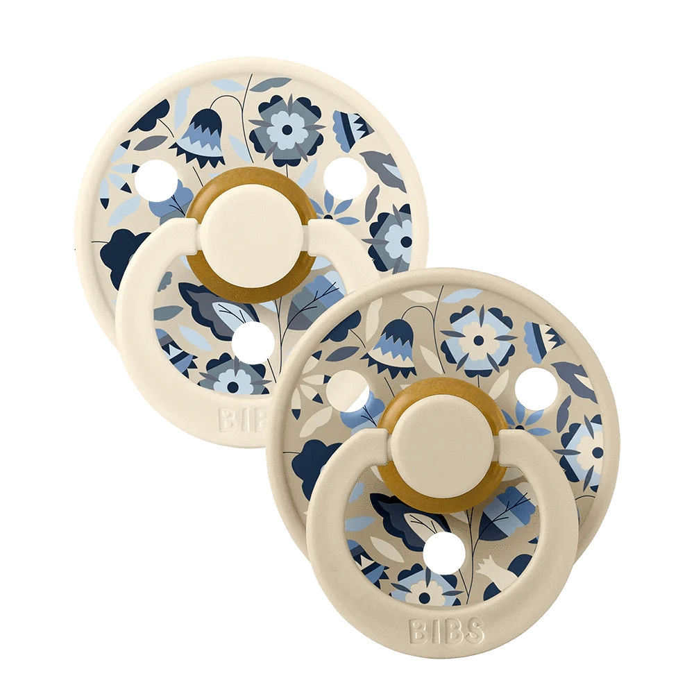 BIBS x LIBERTY Pacifier 2 Pack Bobo - Ivory Mix Bibs Pacifier Lil Tulips