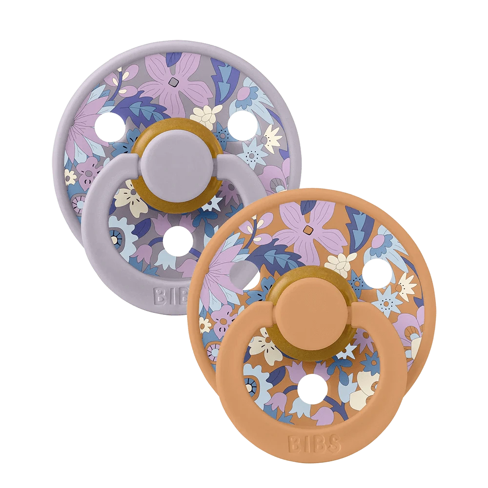 BIBS x LIBERTY Pacifier 2 Pack June Blossom - Pumpkin Mix Bibs Pacifier Lil Tulips