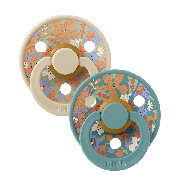 BIBS x LIBERTY Pacifier 2 Pack June Blossom - Vanilla Hush Mix Bibs Pacifier Lil Tulips