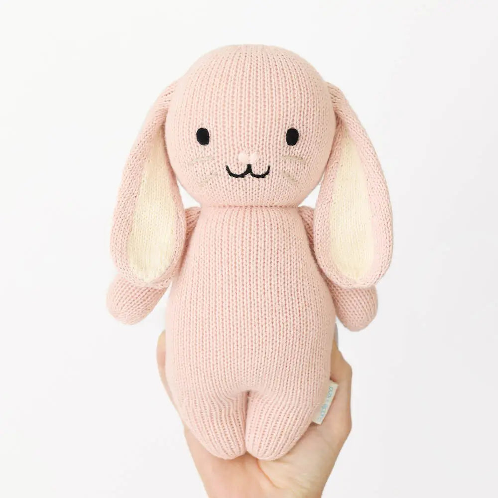 Big Baby Bunny Rose Hand Knit cuddle+kind Lil Tulips