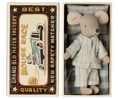 Big Brother Mouse in Box - Mint Maileg Lil Tulips