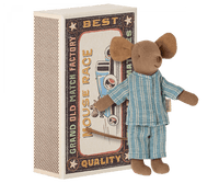 Big Brother Mouse in Matchbox (Pajamas) Maileg Lil Tulips
