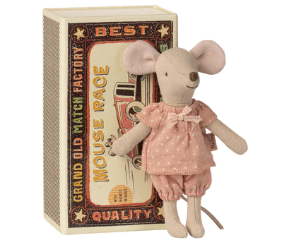 Big sister mouse in matchbox - NEW 2026 Maileg Lil Tulips