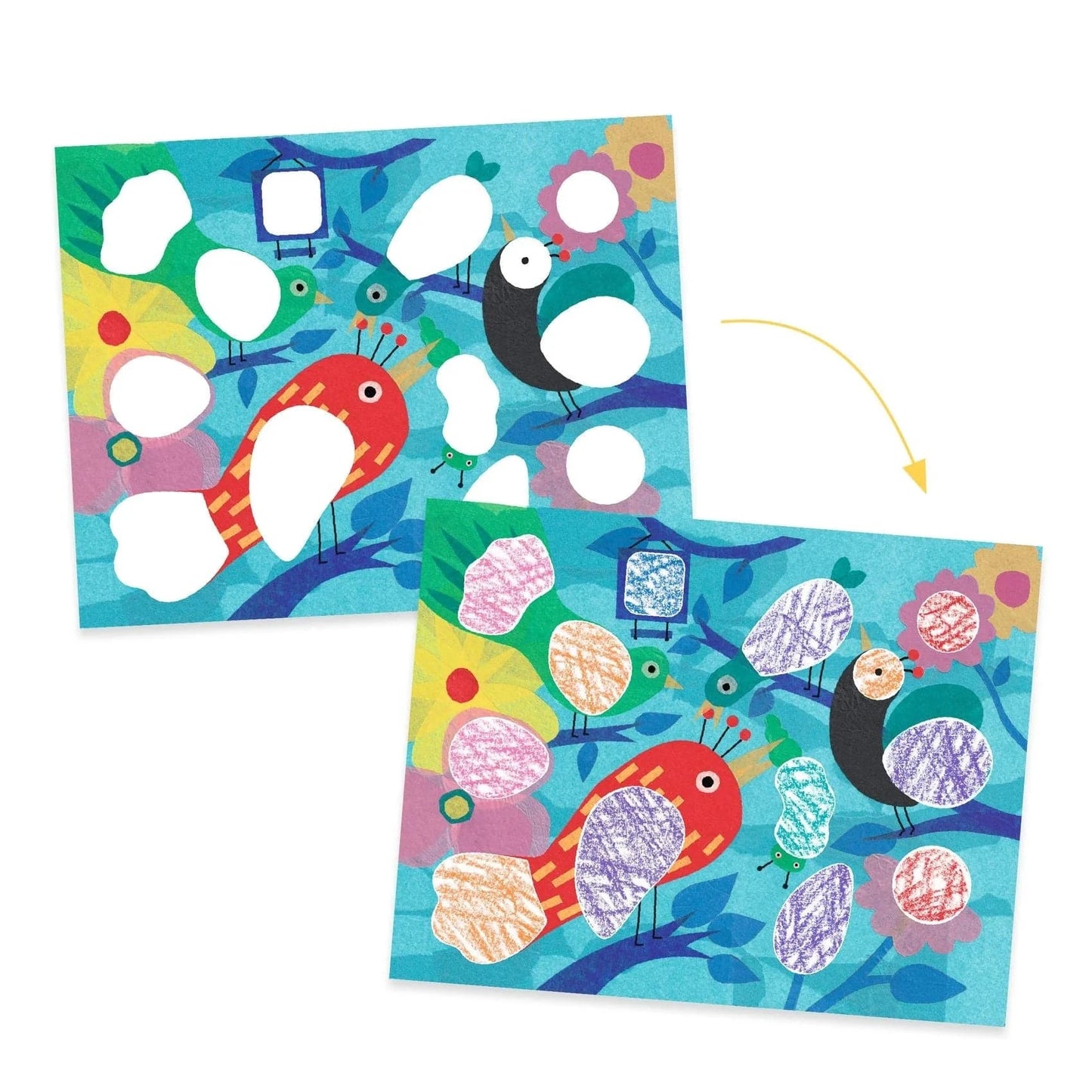 Birdie & Co Coloring Kit* Djeco Final Sale Lil Tulips