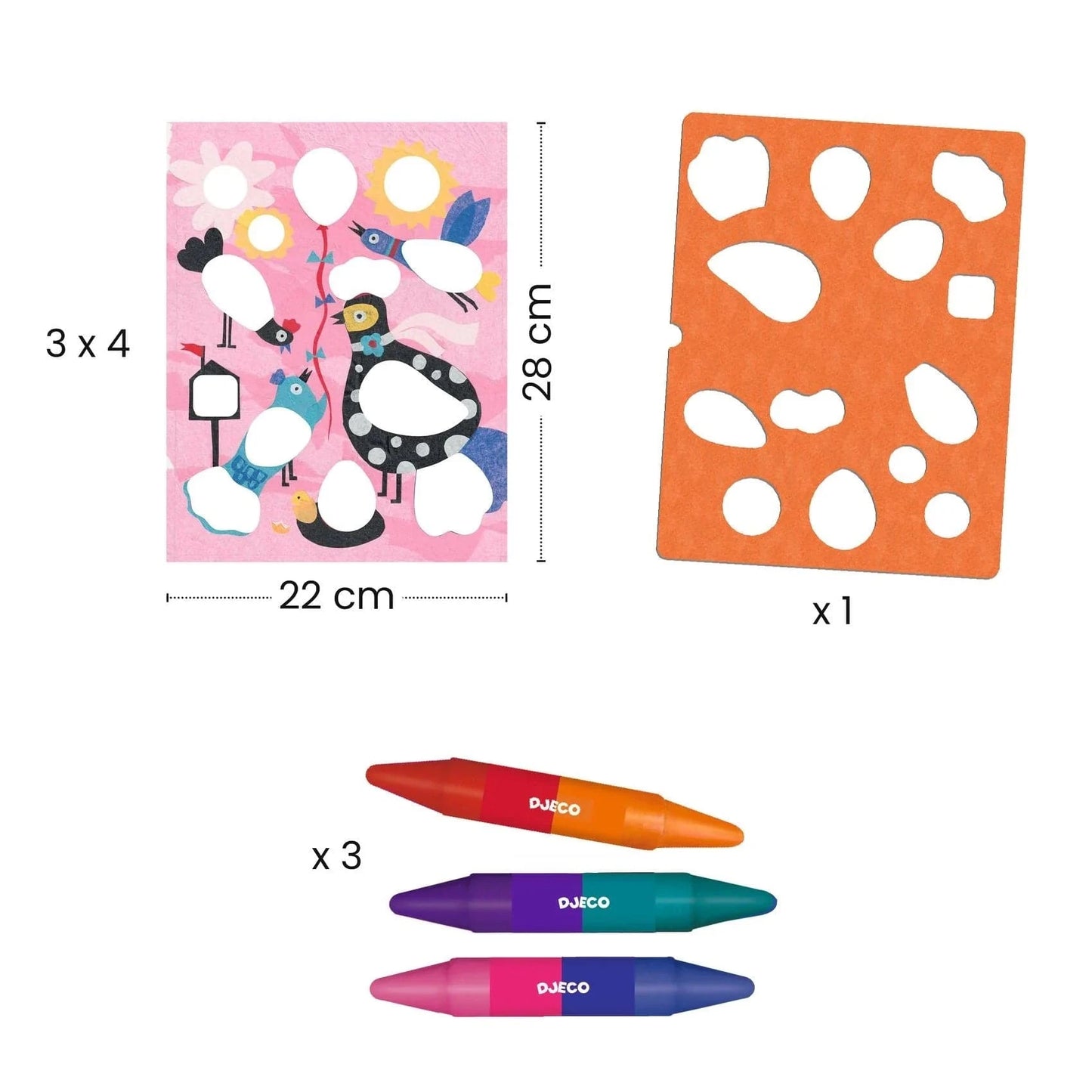 Birdie & Co Coloring Kit* Djeco Final Sale Lil Tulips
