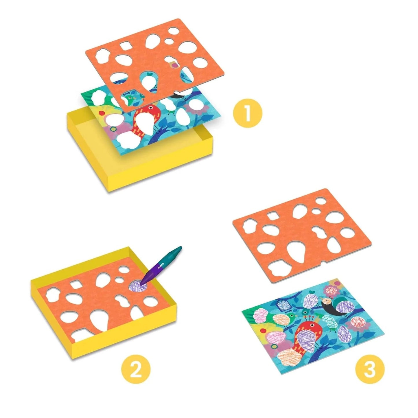 Birdie & Co Coloring Kit* Djeco Final Sale Lil Tulips