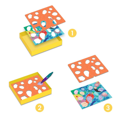 Birdie & Co Coloring Kit* Djeco Final Sale Lil Tulips