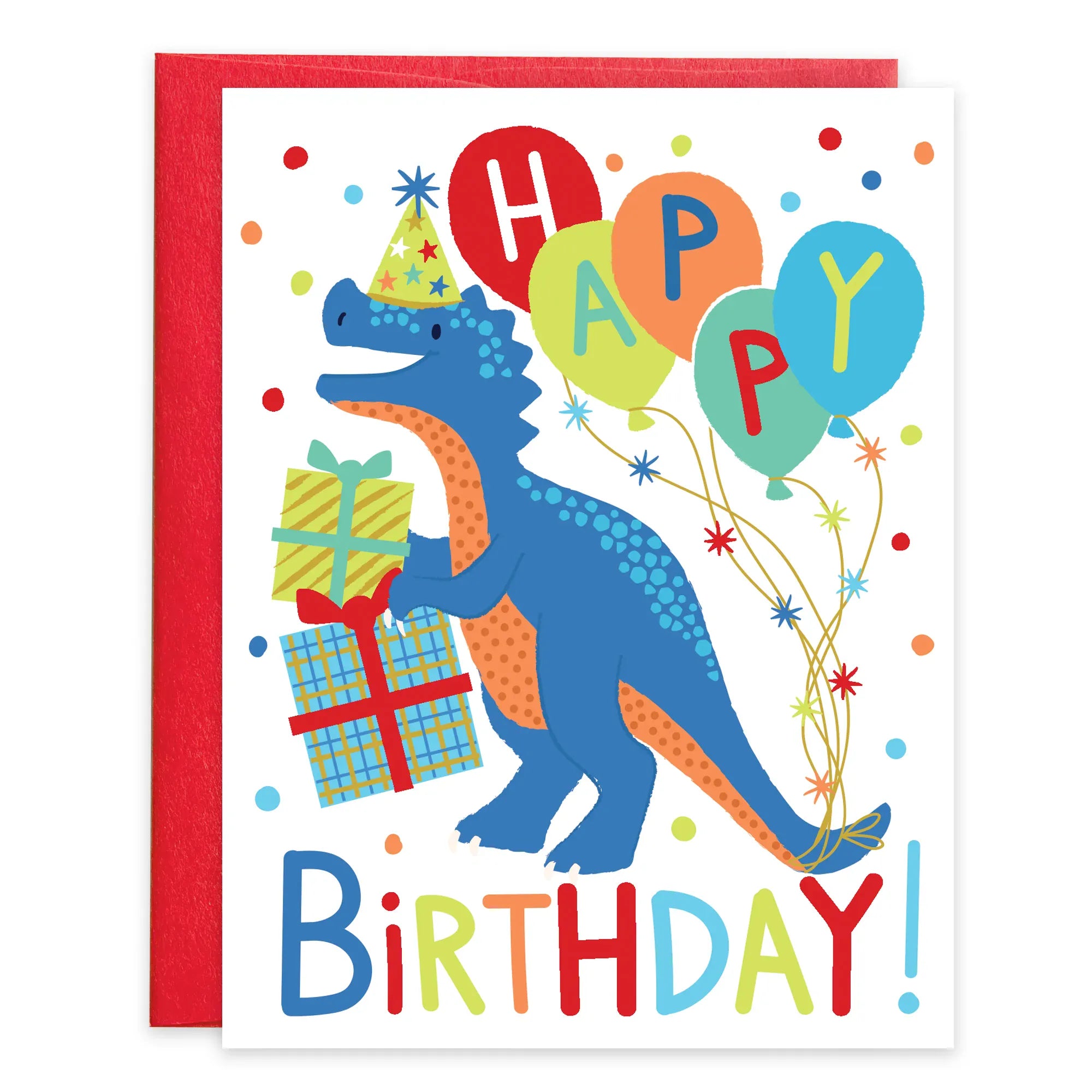 Birthday Greeting Card - Birthday Dino Gina B Designs Lil Tulips