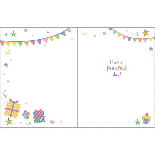 Birthday Greeting Card - Birthday Kitty Gina B Designs Lil Tulips