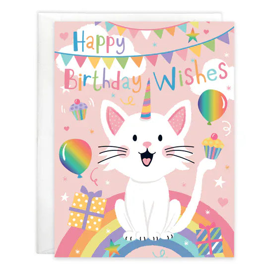 Birthday Greeting Card - Birthday Kitty Gina B Designs Lil Tulips