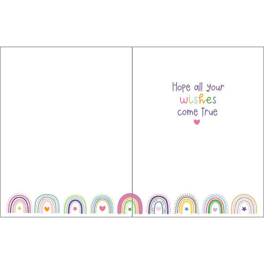 Birthday Greeting Card - Rainbows Gina B Designs Lil Tulips