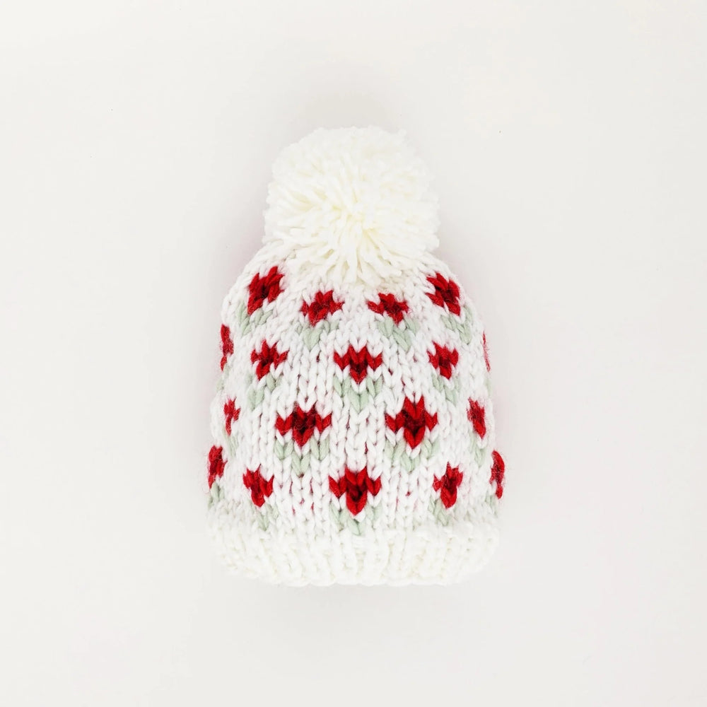 Bitty Blooms Holiday Knit Beanie Hat
