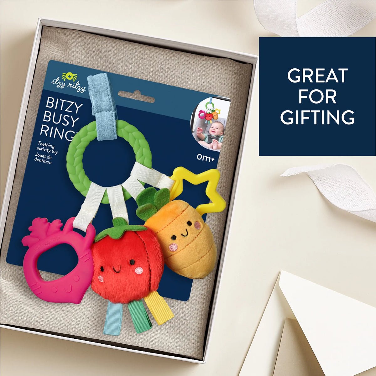 Bitzy Busy Ring™ Teething Activity Toy Veggie Itzy Ritzy Lil Tulips