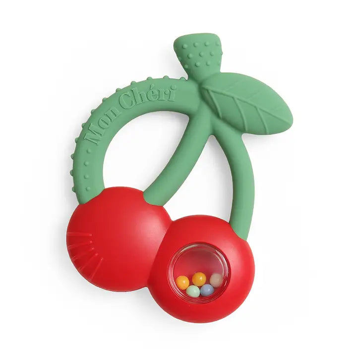 Bitzy Shake™ - Silicone Teether with Rattle - Cherries Itzy Ritzy Lil Tulips
