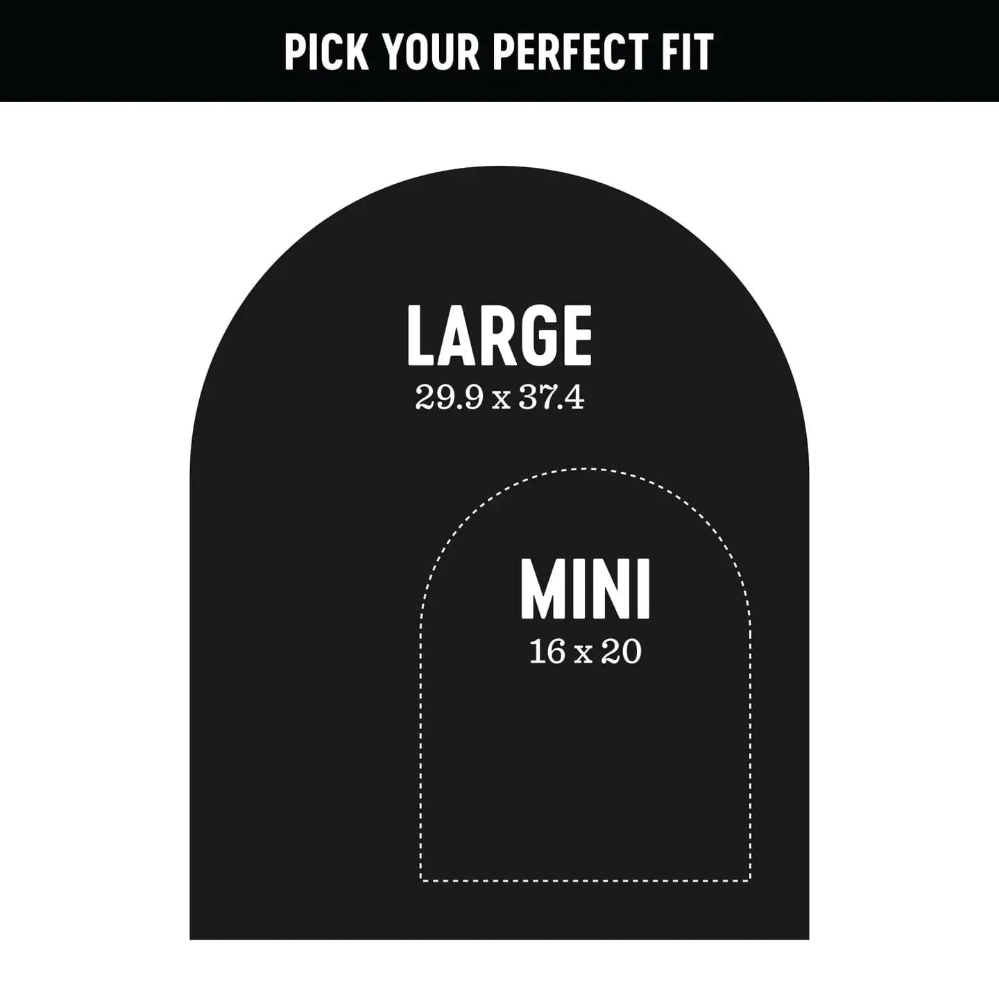 Black Magnetic Arch Wall Decal - MINI The Type Set Co. Lil Tulips