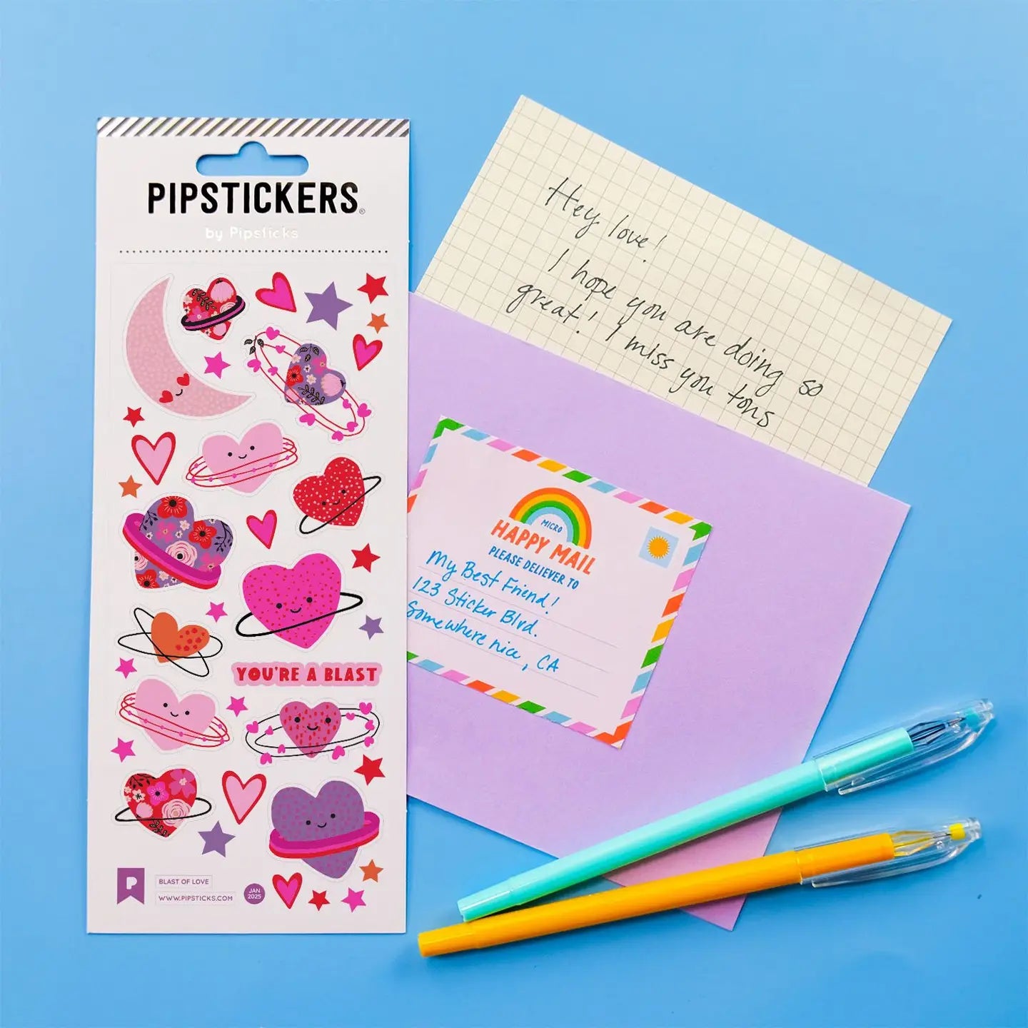 Blast of Love Stickers Pipsticks Lil Tulips