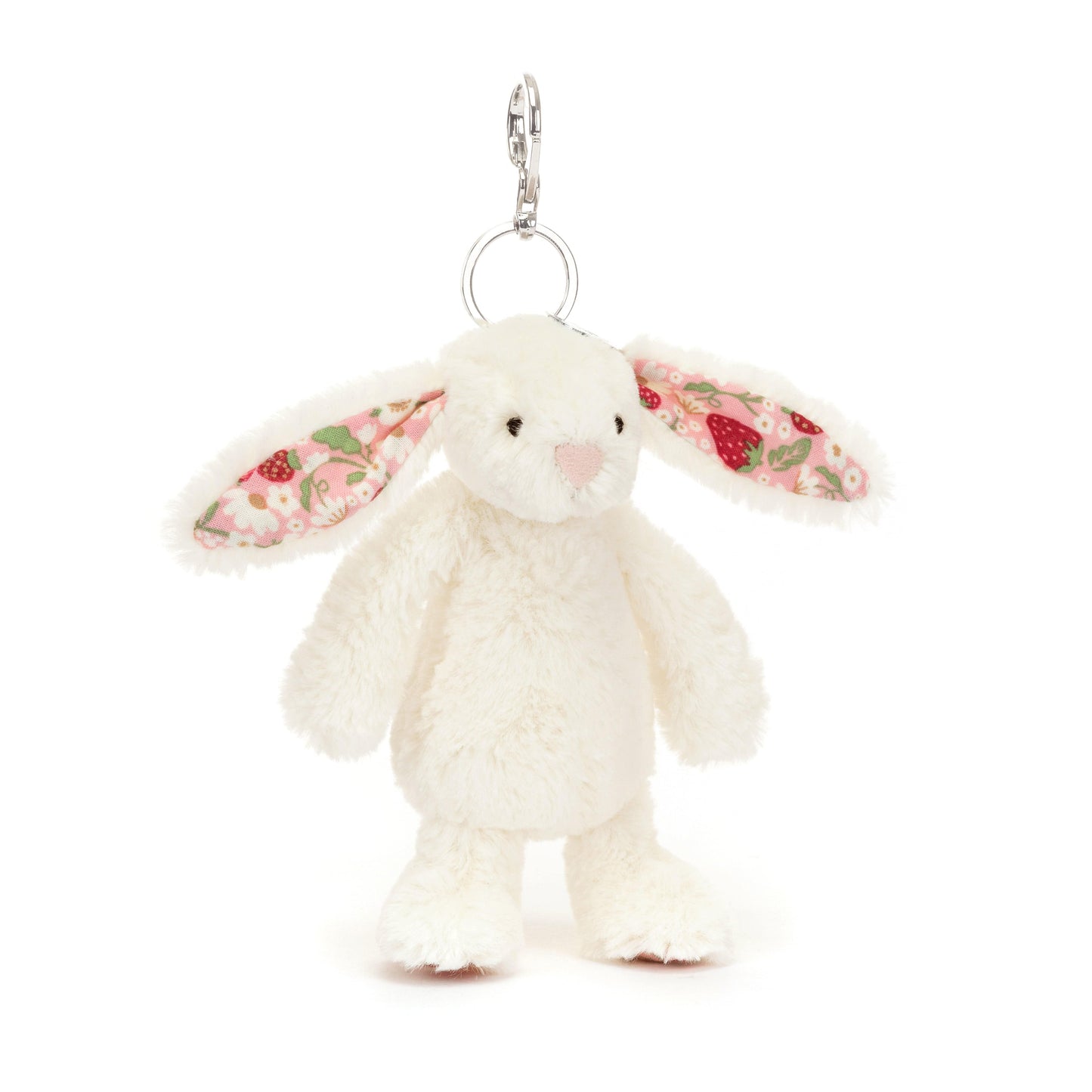 Blossom Cream Bunny 'Berry' Bag Charm Jellycat Lil Tulips
