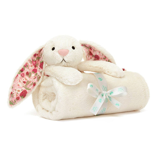 Blossom Cream Bunny 'Berry' Blankie Jellycat JellyCat Lil Tulips