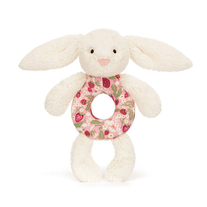 Blossom Cream Bunny 'Berry' Ring Rattle Jellycat JellyCat Lil Tulips