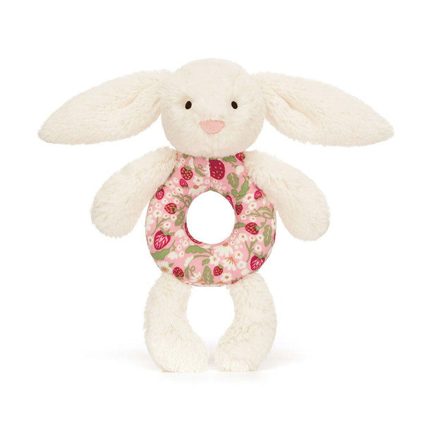 Blossom Cream Bunny 'Berry' Ring Rattle Jellycat JellyCat Lil Tulips