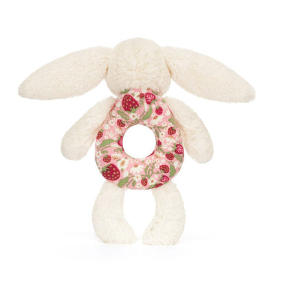 Blossom Cream Bunny 'Berry' Ring Rattle Jellycat JellyCat Lil Tulips