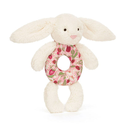 Blossom Cream Bunny 'Berry' Ring Rattle Jellycat JellyCat Lil Tulips