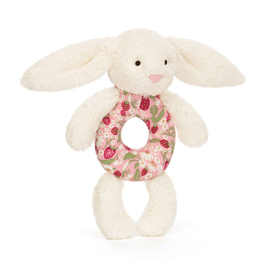 Blossom Cream Bunny 'Berry' Ring Rattle Jellycat JellyCat Lil Tulips