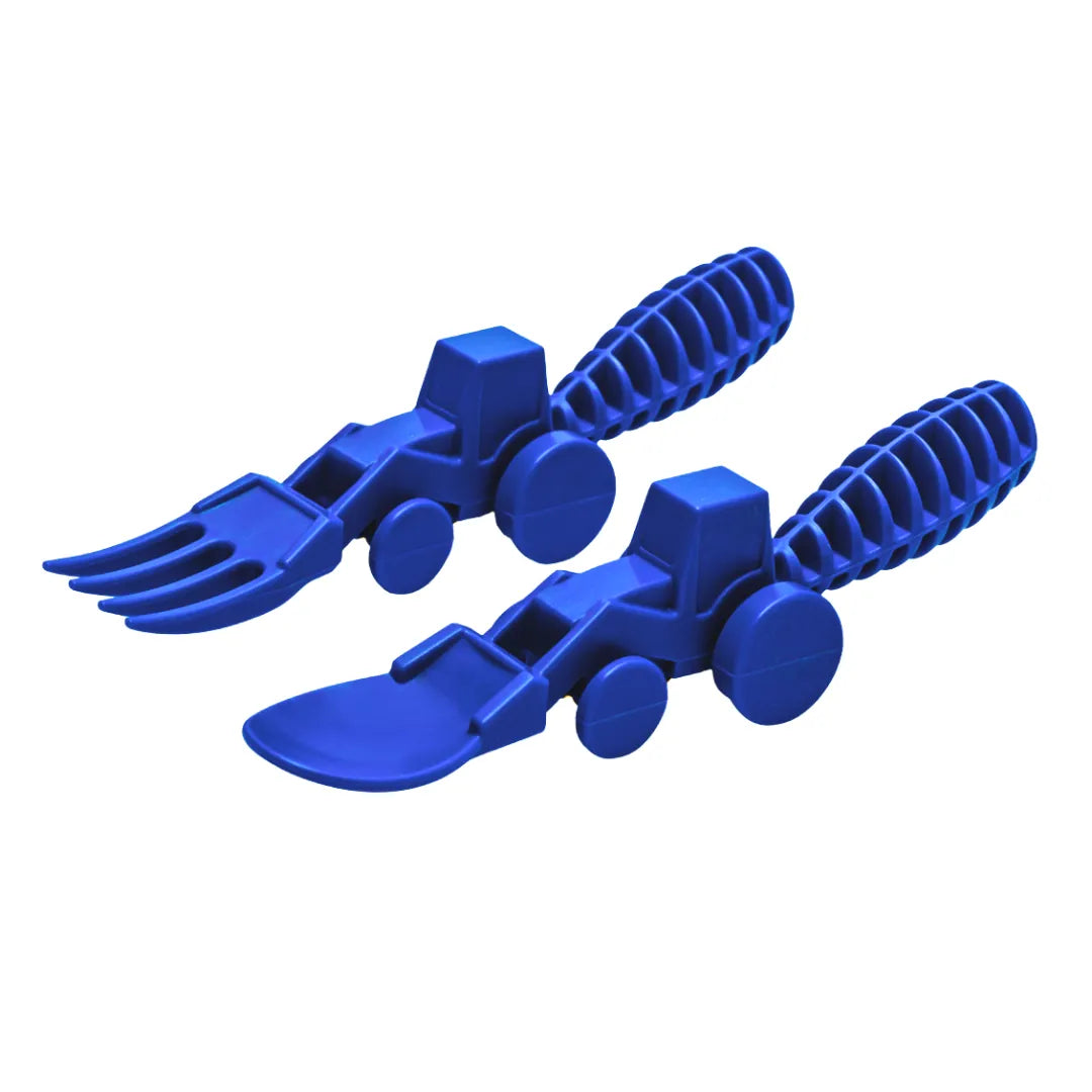 Blue Tractor Utensils SET Constructive Eating Lil Tulips