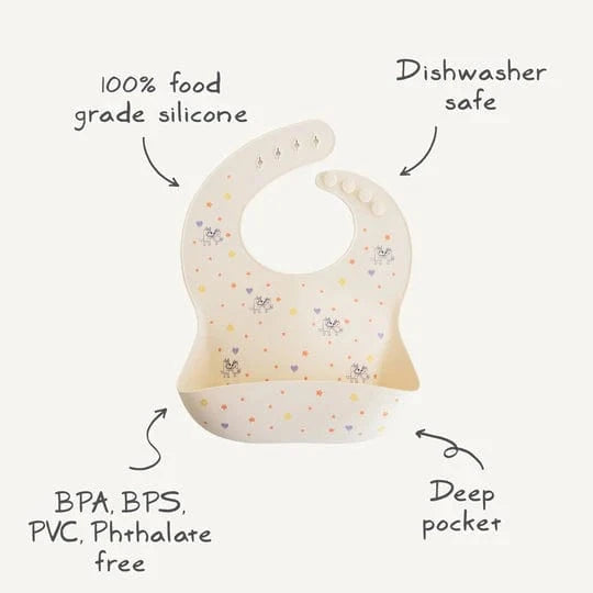 Bluey x Mushie Silicone Baby Bib (Sage) Mushie Lil Tulips