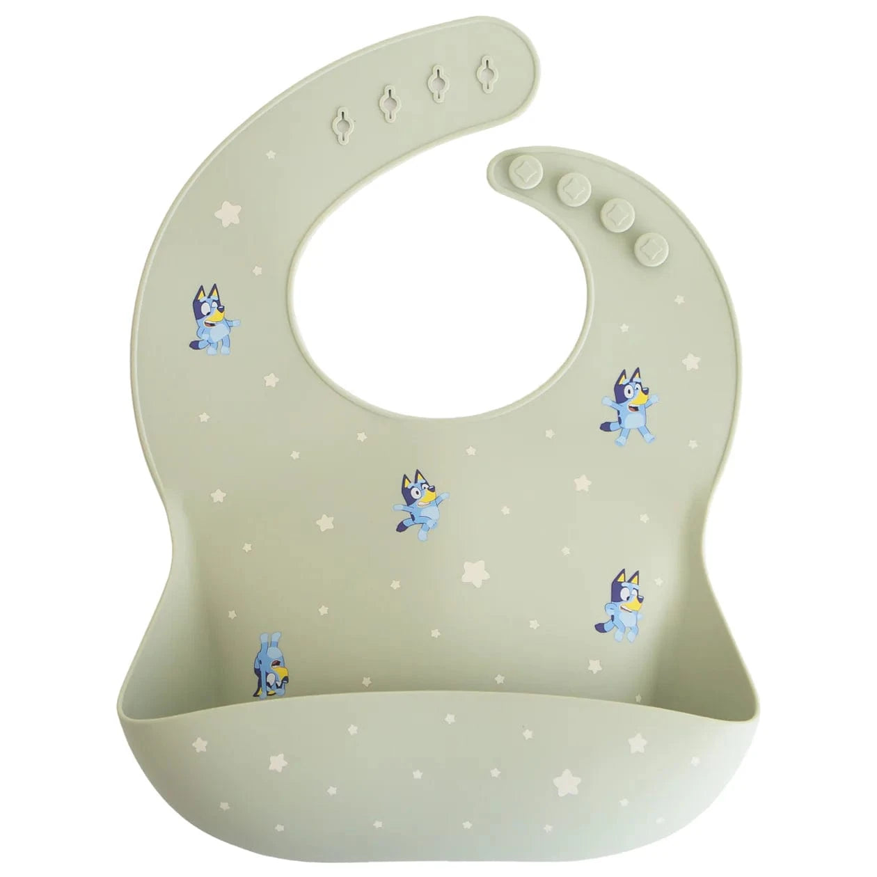 Bluey x Mushie Silicone Baby Bib (Sage) Mushie Lil Tulips