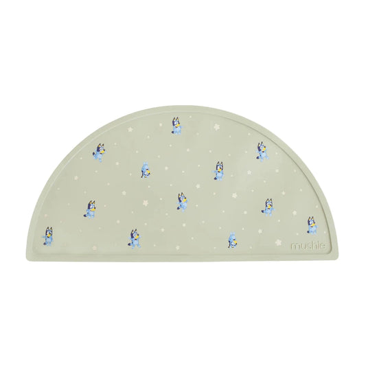 Bluey x Mushie Silicone Placema (Sage) Mushie Lil Tulips