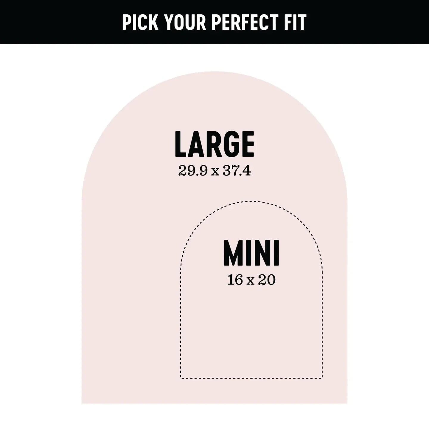 Blush Magnetic Arch Wall Decal - MINI The Type Set Co. Lil Tulips