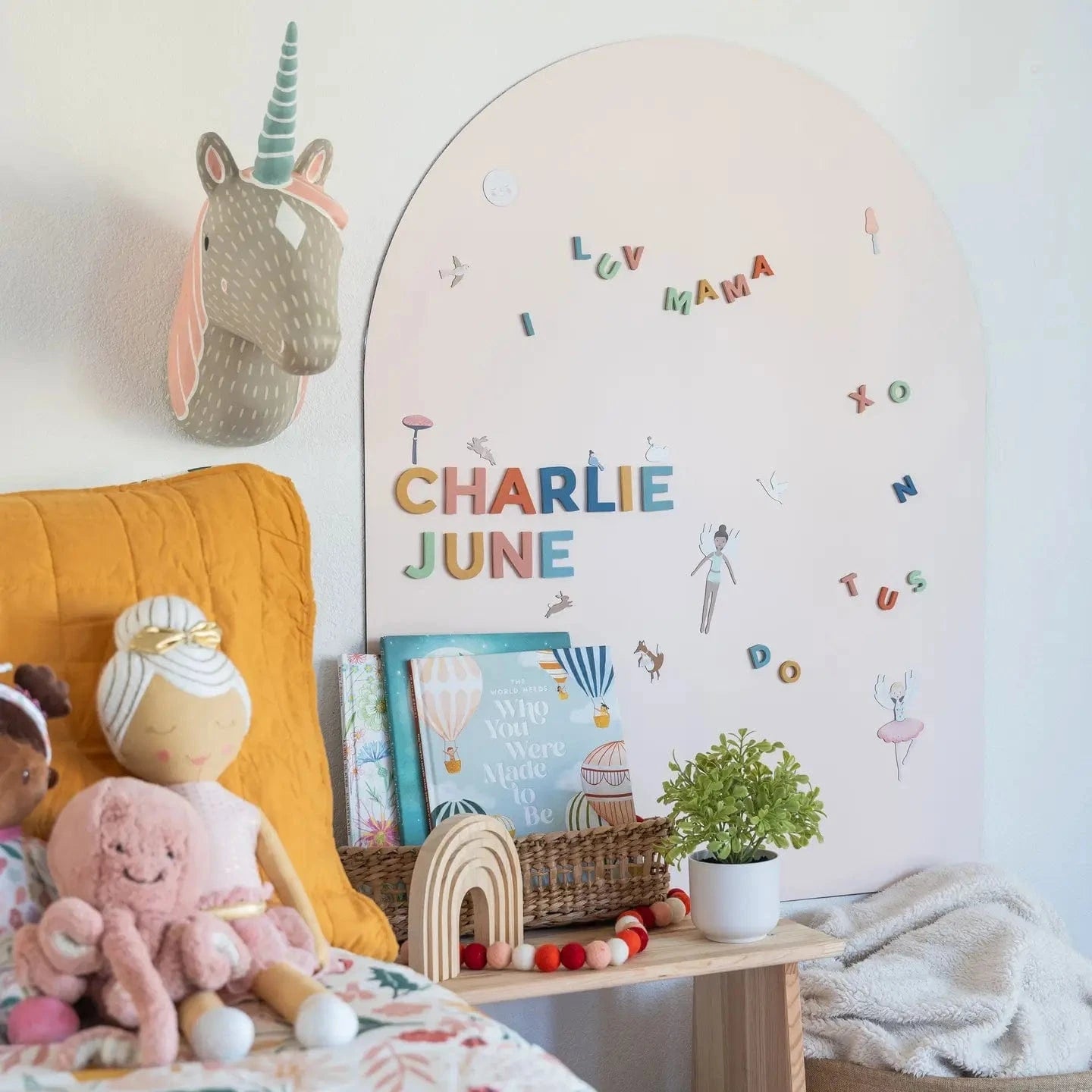 Blush Magnetic Arch Wall Decal The Type Set Co. Lil Tulips