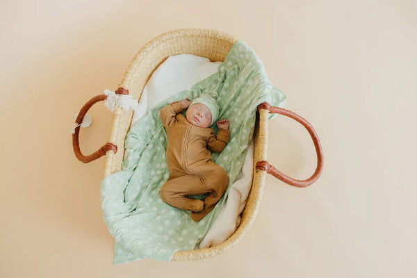 Bogey Knit Swaddle Blanket Copper Pearl Lil Tulips