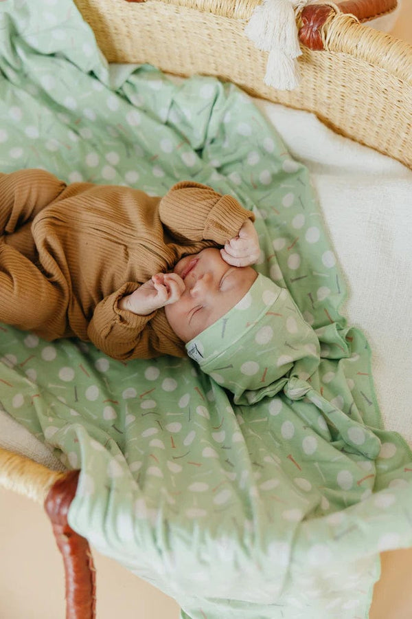 Bogey Knit Swaddle Blanket Copper Pearl Lil Tulips