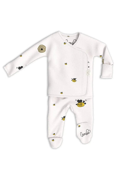 Bonsie Footie - Bees & Honey 0-3 Months Bonsie Lil Tulips