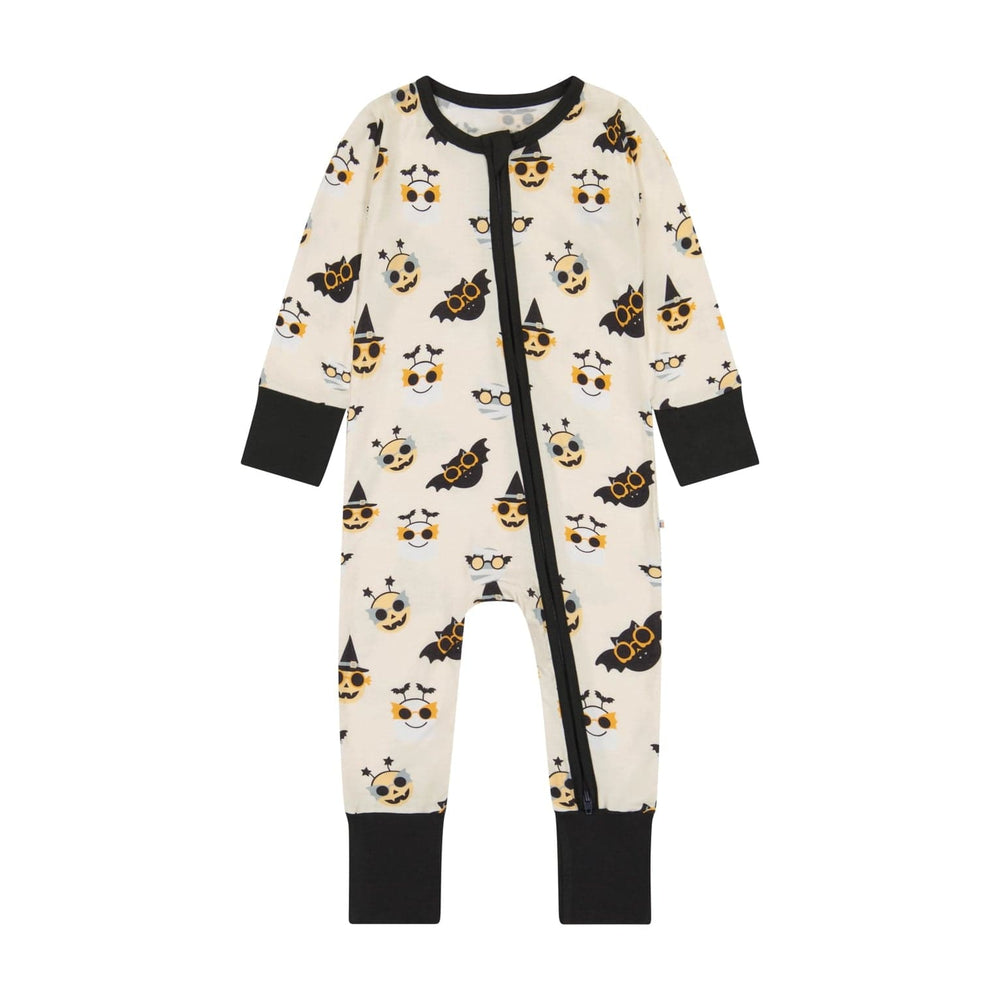 Boo Crew Halloween Bamboo Footless Zip Romper Bird & Bean Baby & Toddler Clothing Lil Tulips