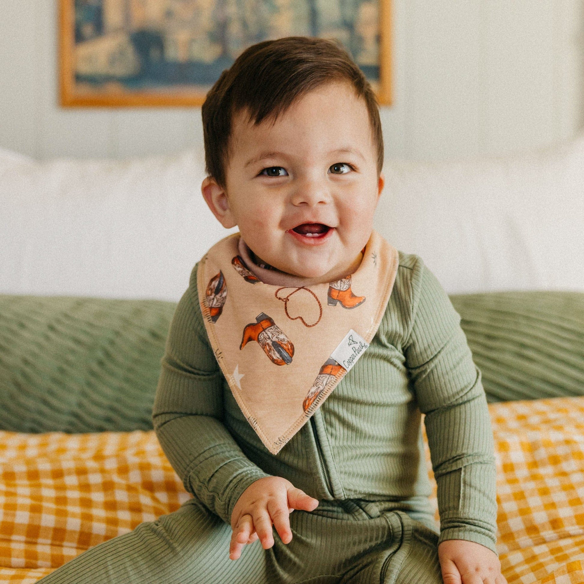 Boone Bandana Bibs Copper Pearl Lil Tulips