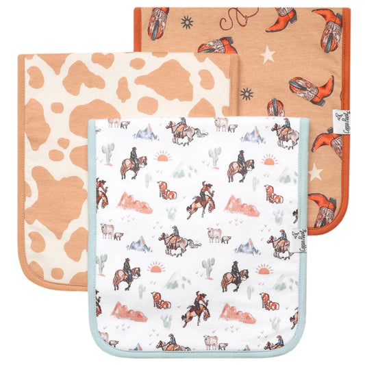 Boone Burp Cloth Set (3-Pack) Copper Pearl Lil Tulips
